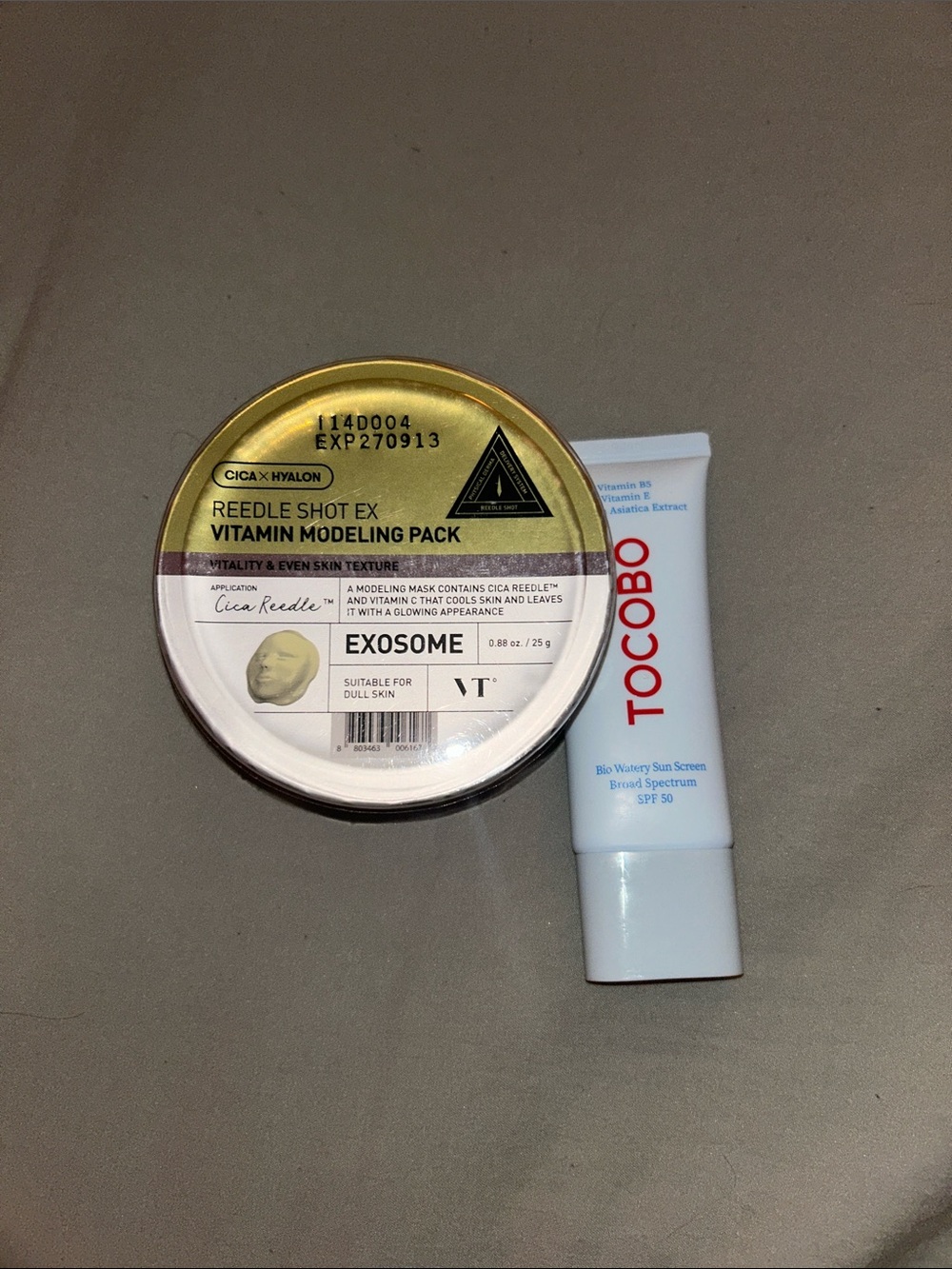 Vitamin micro needling pack and tocobo sunscreen